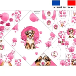 Coupon éponge kit puériculture chien aquarelle