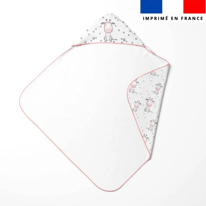 Coupon éponge kit puériculture girafe baby rose et gris