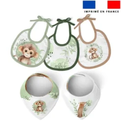 Coupon éponge kit puériculture singe aquarelle