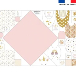 Coupon éponge kit puériculture licorne gold