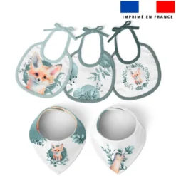 Coupon éponge kit puériculture renard aquarelle