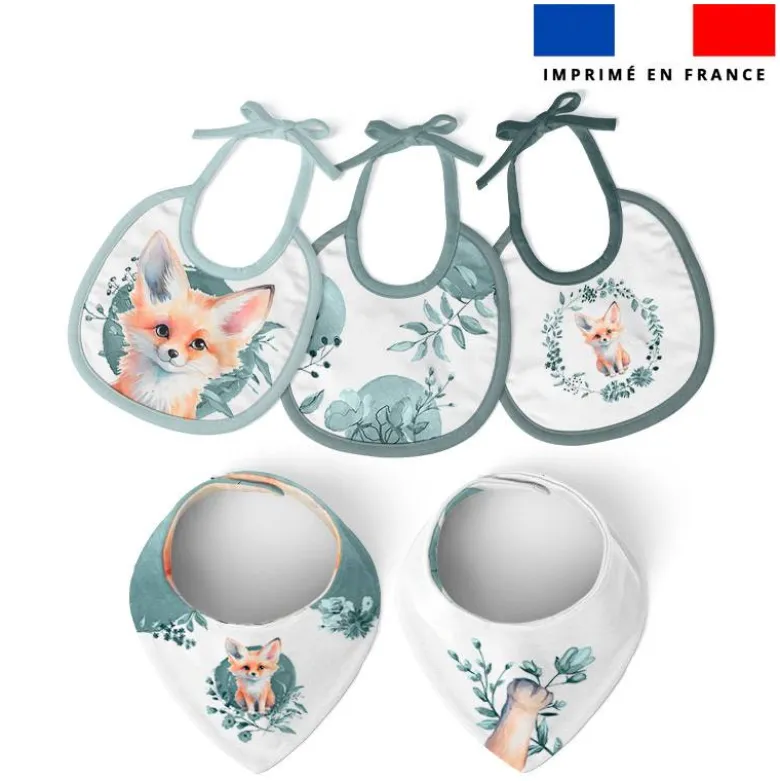 Coupon éponge kit puériculture renard aquarelle