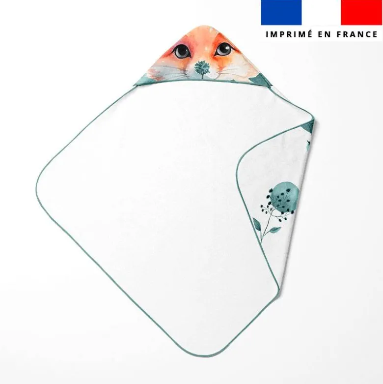 Coupon éponge kit puériculture renard aquarelle