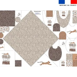 Coupon éponge kit puériculture léopard
