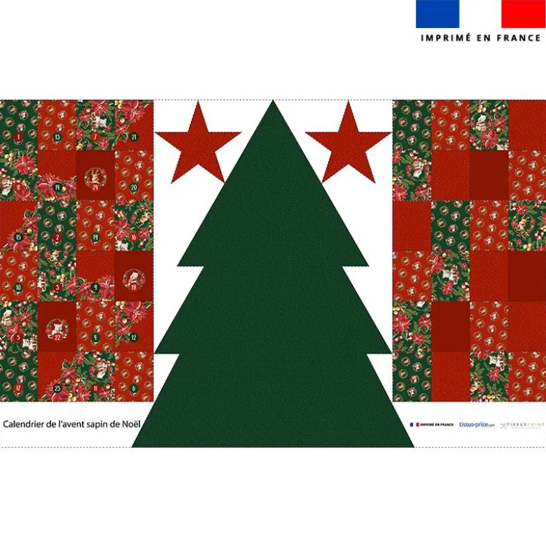 Coupon pour Calendrier de l'avent Sapin motif animaux couronne de noel - Création Stillistic