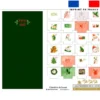 Coupon pour Calendrier de l'avent motif Noel aquarelle
