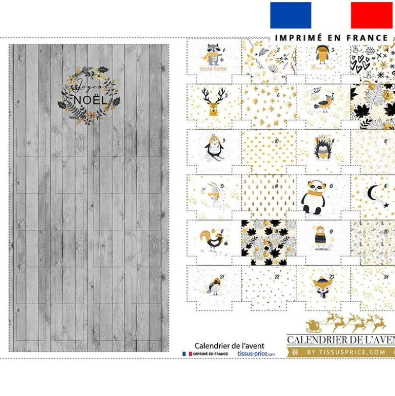 Coupon pour Calendrier de l'avent motif ambiance d'hiver