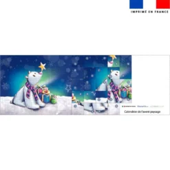 Coupon pour Calendrier de l'avent Paysage motif Ours polairede noel - Création Stillistic