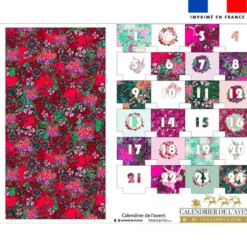 Coupon pour Calendrier de l'avent motif fleurs de noël - Création Lili Bambou Design