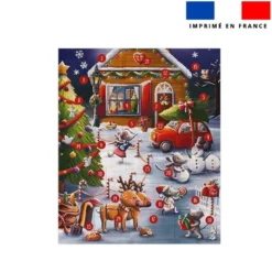 Coupon pour Calendrier de l'avent Paysage motif village Souris de noel - Création Stillistic