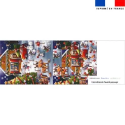 Coupon pour Calendrier de l'avent Paysage motif village Souris de noel - Création Stillistic