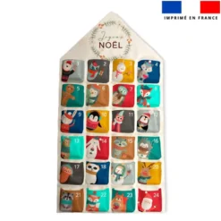 Coupon pour Calendrier de l'avent bois clair motif animaux