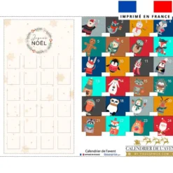 Coupon pour Calendrier de l'avent bois clair motif animaux