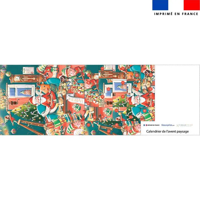 Coupon pour Calendrier de l'avent Paysage motif maison du père Noël - Création Stillistic