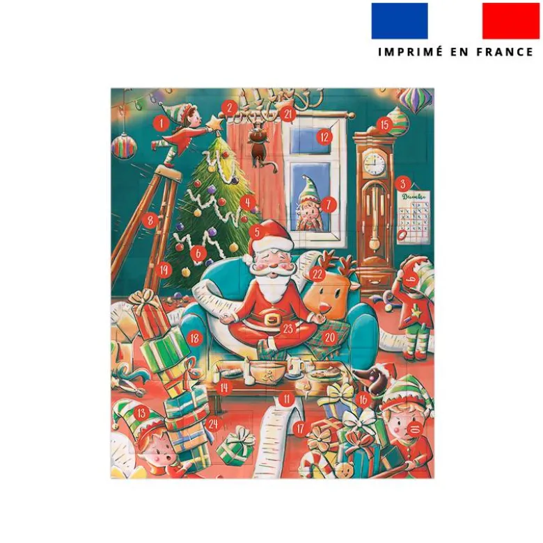 Coupon pour Calendrier de l'avent Paysage motif maison du père Noël - Création Stillistic