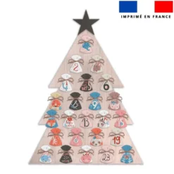Coupon pour Calendrier de l'avent Sapin motif animaux pastel