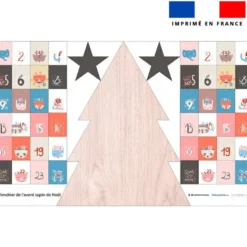 Coupon pour Calendrier de l'avent Sapin motif animaux pastel