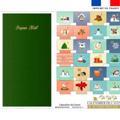 Coupon pour Calendrier de l'avent motif timbres de Noël