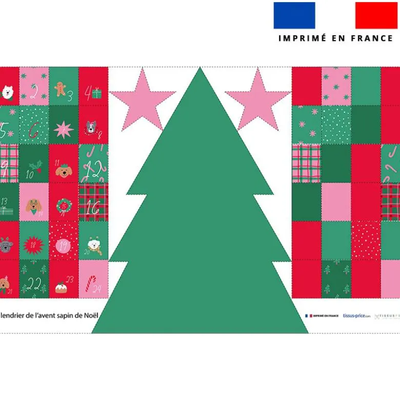 Coupon pour Calendrier de l'avent Sapin motif chien de Noel