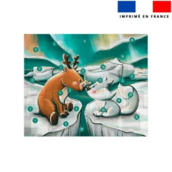 Coupon pour Calendrier de l'avent Paysage motif animaux du froid renne et renard - Création Stillistic