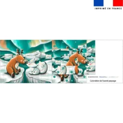 Coupon pour Calendrier de l'avent Paysage motif animaux du froid renne et renard - Création Stillistic