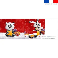 Coupon pour Calendrier de l'avent Paysage motif Panda de Noel - Création Stillistic