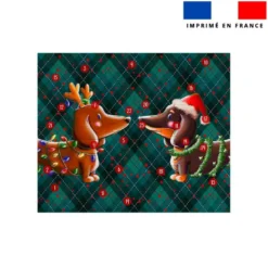 Coupon pour Calendrier de l'avent Paysage motif Teckels de Noël - Création Stillistic