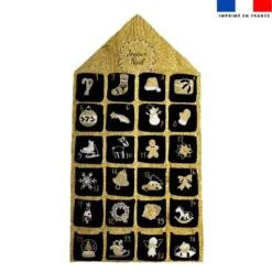 Coupon pour Calendrier de l'avent bois motif joyeux noel or