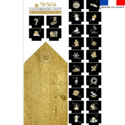 Coupon pour Calendrier de l'avent bois motif joyeux noel or