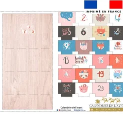Coupon pour Calendrier de l'avent motif animaux pastel