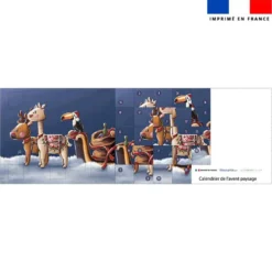 Coupon pour Calendrier de l'avent Paysage motif Traineau animaux - Création Stillistic