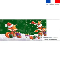 Coupon pour Calendrier de l'avent Paysage motif Renard de noel - Création Stillistic