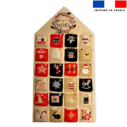 Coupon pour Calendrier de l'avent beige motif fantaisie de Noël