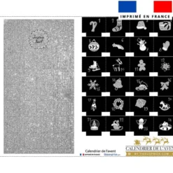Coupon pour Calendrier de l'avent bois motif joyeux noel argent