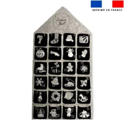 Coupon pour Calendrier de l'avent bois motif joyeux noel argent