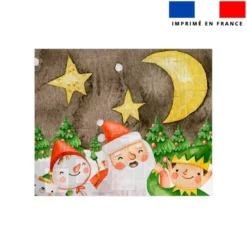 Coupon pour Calendrier de l'avent Paysage motif noel aquarelle