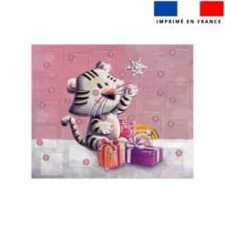 Coupon pour Calendrier de l'avent Paysage motif Tigre blanc de noel - Création Stillistic
