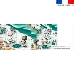 Coupon pour Calendrier de l'avent Paysage motif animaux du froid Ours et Macareux - Création Stillistic