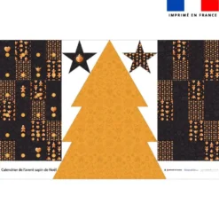 Coupon pour Calendrier de l'avent Sapin ocre motif Noël pain d'épices - Création Stillistic