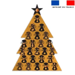 Coupon pour Calendrier de l'avent Sapin ocre motif Noël pain d'épices - Création Stillistic