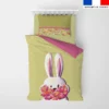 Coupon pour couette imprimé lapin printanier - Création Stillistic