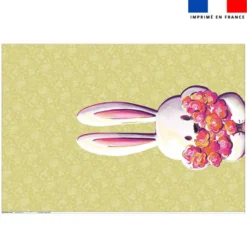 Coupon pour couette imprimé lapin printanier - Création Stillistic