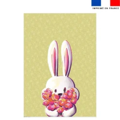 Coupon pour couette imprimé lapin printanier - Création Stillistic