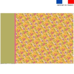 Coupon pour couette imprimé mini lapin printanier jaune - Création Stillistic