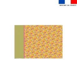 Coupon pour couette imprimé mini lapin printanier jaune - Création Stillistic