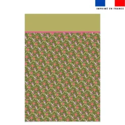Coupon pour couette imprimé mini lapin printanier vert kaki - Création Stillistic