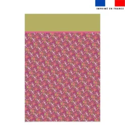 Coupon pour couette imprimé mini lapin printanier framboise - Création Stillistic