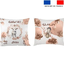 Coupon pour coussin de naissance personnalisé - Agneau aquarelle