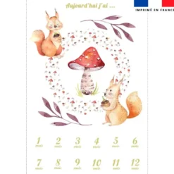 Coupon pour couverture mensuelle bébé motif friends of forest