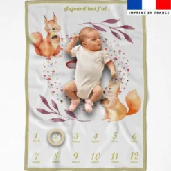 Coupon pour couverture mensuelle bébé motif friends of forest